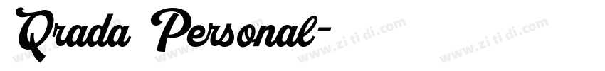 Qrada Personal字体转换 Qrada Personal字体转换
